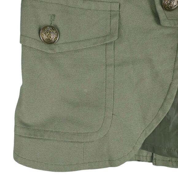 ATTENTION Military Style Army Olive Green Pea Coat Jacket, Women's 4 - Picture 6 of 9